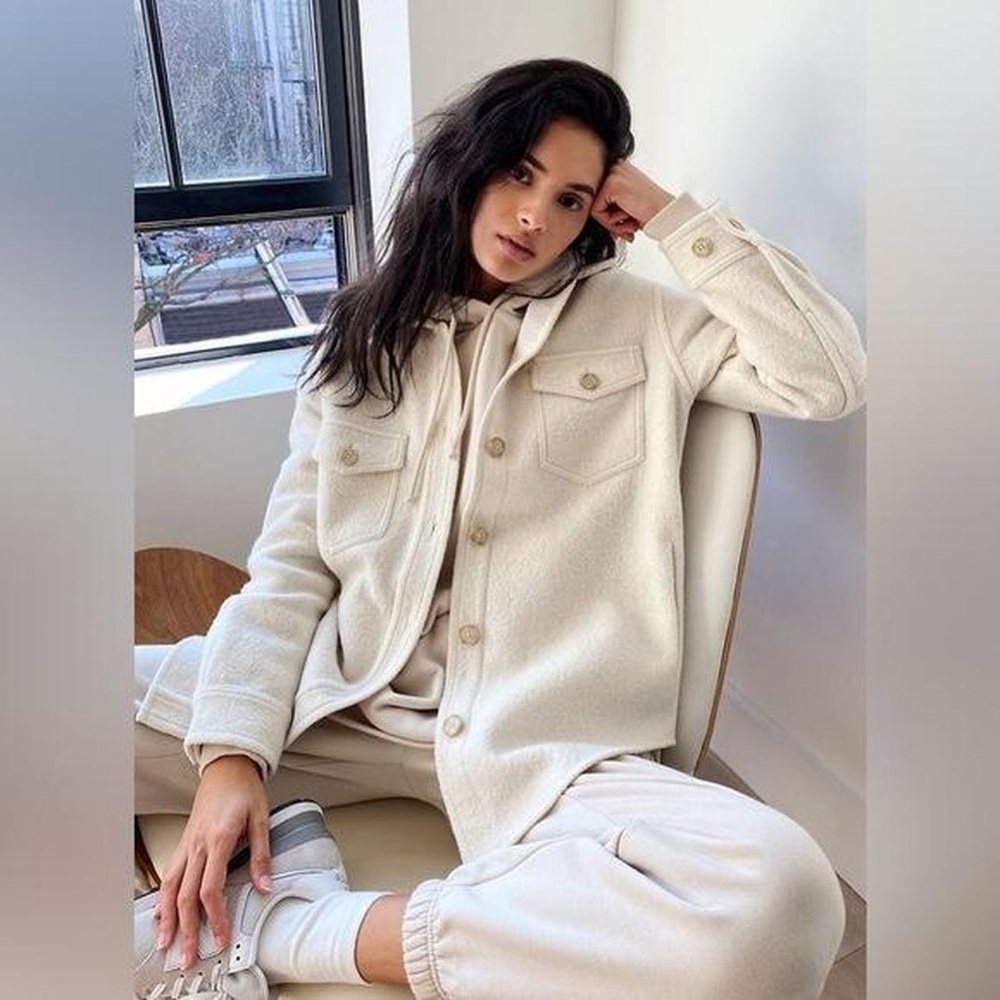 Joie Cream Button-Up Jacket
